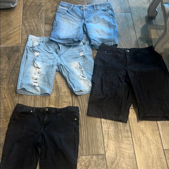 Women's Jean Shorts bundle- Light Blue and Black - Picture 1 of 10